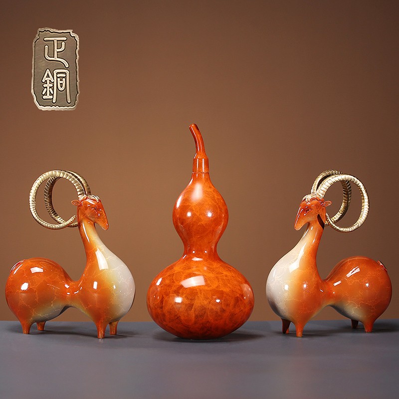 正銅喜氣羊羊 融傳統生肖文化與現代美學的招財家居藝術品